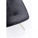 Chaise Viva velours noir et or Kare Design