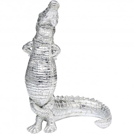 Déco Alligator argenté 39cm Kare Design
