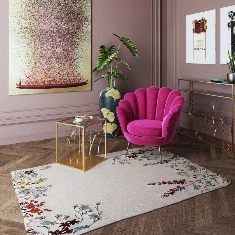 Fauteuil Water Lily fuchsia Kare Design