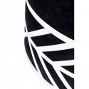 Tabouret Jenna velours noir et argent Kare Design