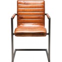 Chaise avec accoudoirs Cantilever Riffle Buffalo Marron Kare Design