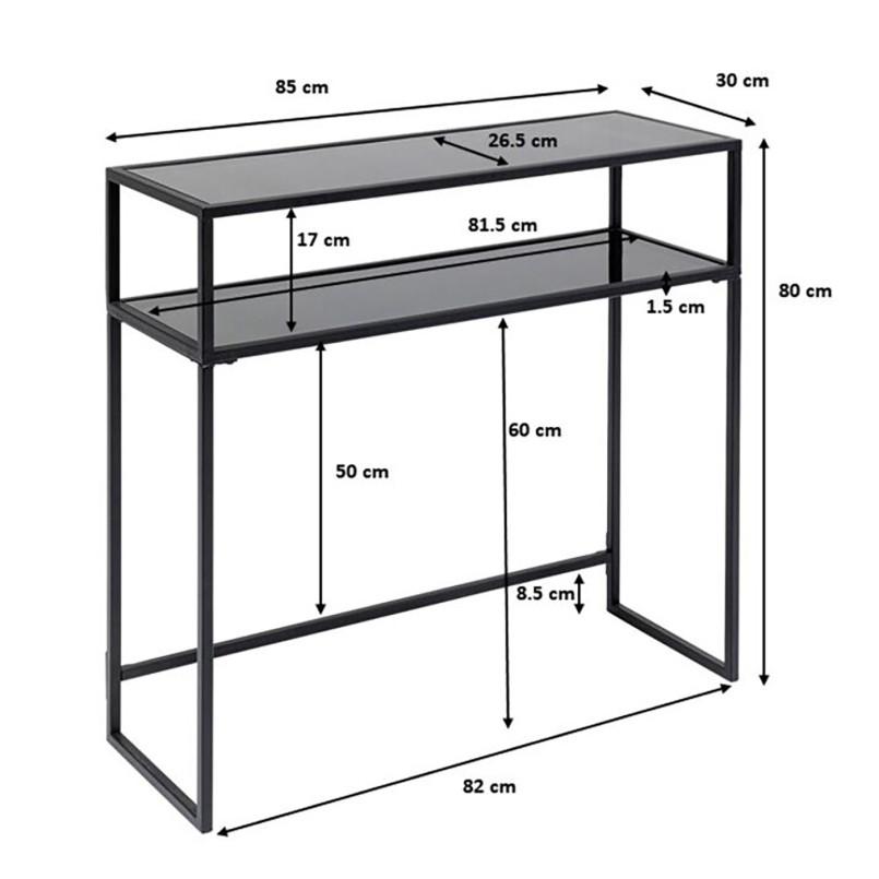 Console Loft noire 80x85cm Kare Design