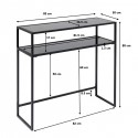 Console Loft dorée 85x80cm Kare Design