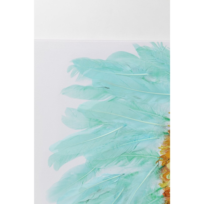 Tableau sur toile Headdress Dog 80x80cm