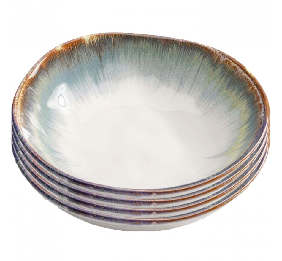 Assiettes creuses Organic 20cm bleues set de 4 Kare Design Assiettes creuses Organic 20cm bleues set de 4 Kare Design