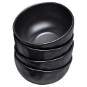 Bols Organic 15cm noirs set de 4 Kare Design