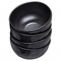 Bols Organic noirs 15cm set de 4 Kare Design