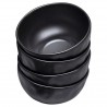 Bols Organic 15cm noirs set de 4 Kare Design