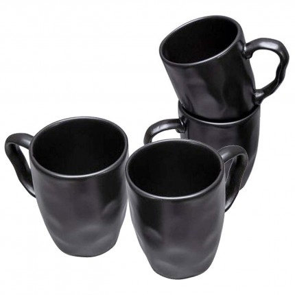 Mugs Organic noirs set de 4 Kare Design