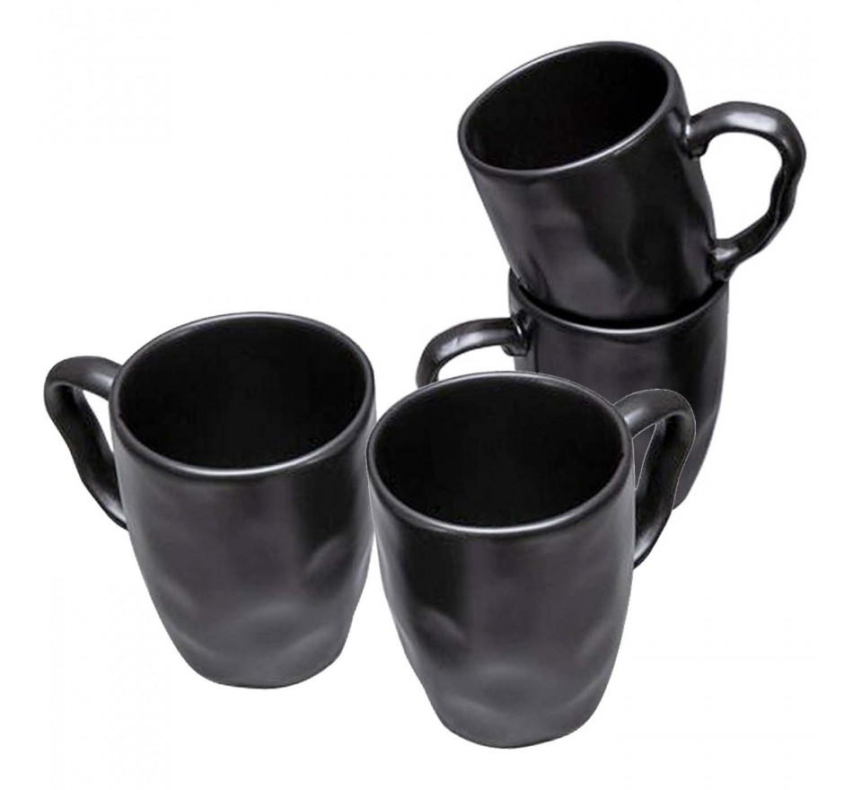 Mugs Organic noirs set de 4 Kare Design Mugs Organic noirs set de 4 Kare Design