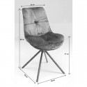 Chaise Mila velours jaune Kare Design