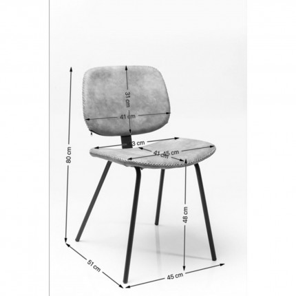 Chaise Barber marron Kare Design