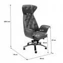 Fauteuil de bureau pivotant Brady laiton Kare Design