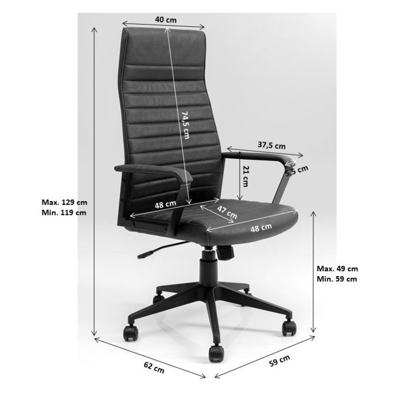 Chaise de bureau Labora high Kare Design