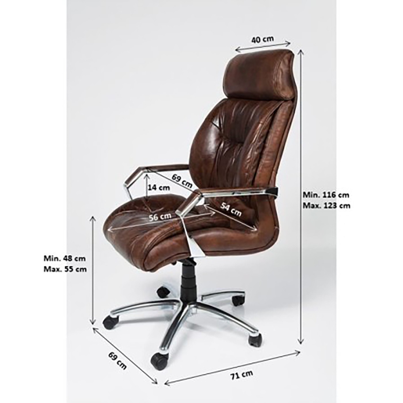 Fauteuil de Bureau Cigar Lounge Kare Design