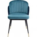 Chaise Hojas velours bleu Kare Design