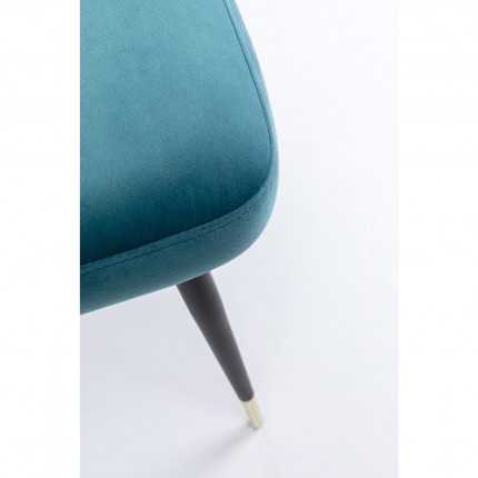 Chaise Hojas velours bleu Kare Design