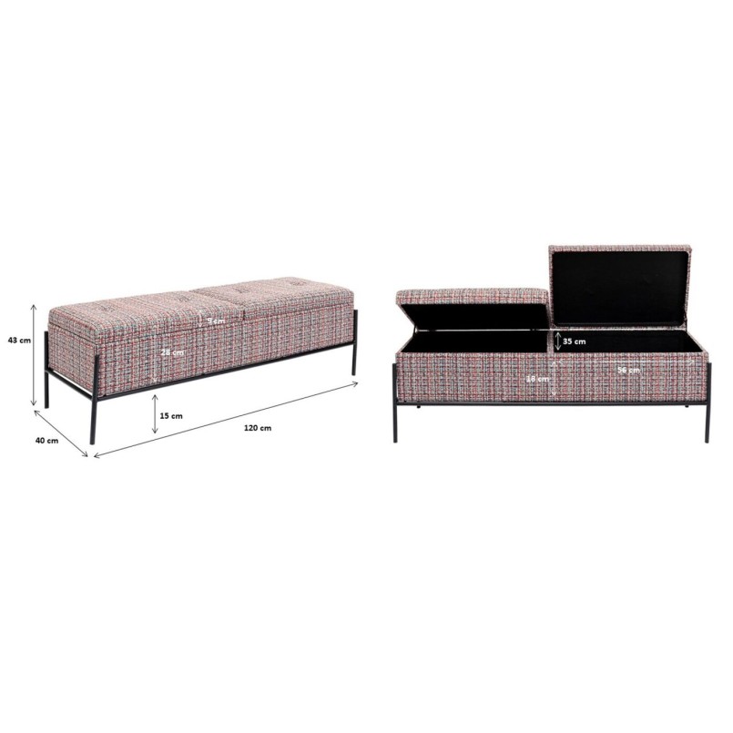 Banquette Buttons Storage colore