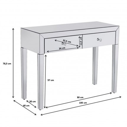 Console Luxury 100x40cm champagne Kare Design