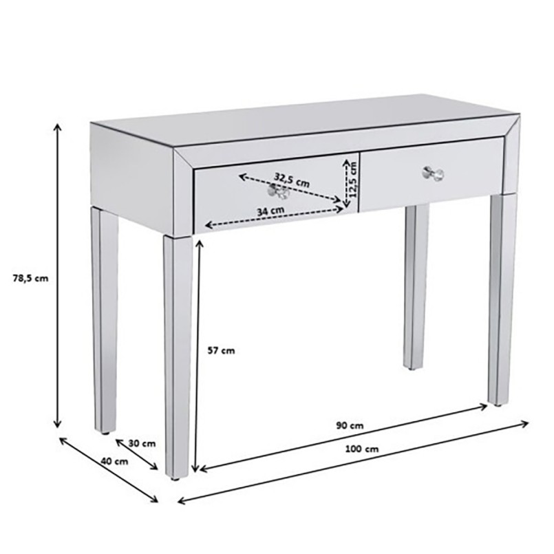 Console Luxury argent Kare Design