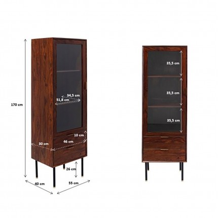 Vitrine Ravello 1 porte 2 tiroirs Kare Design