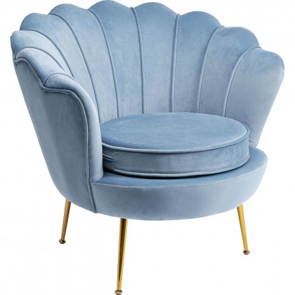 Fauteuil Water Lily bleu Kare Design