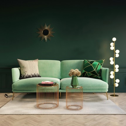 Canapé Shirly 3 places vert menthe Kare Design