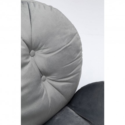 Fauteuil pivotant Cosy velours gris Kare Design