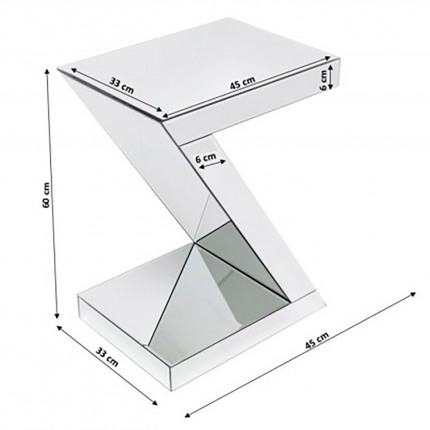 Table d'appoint Luxury Z argent Kare Design