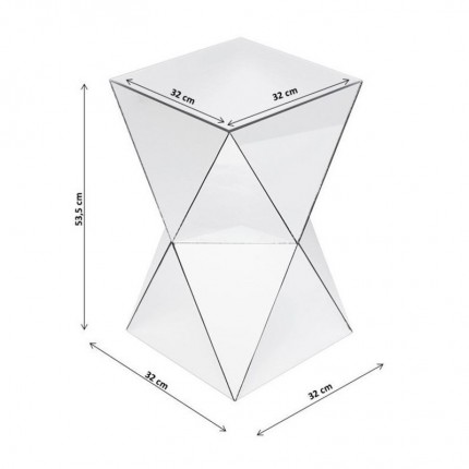 Table d'appoint Luxury Triangle champagne Kare Design