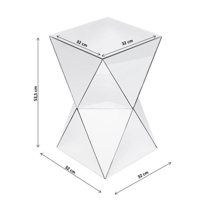 Table d'appoint Luxury Triangle champagne Kare Design