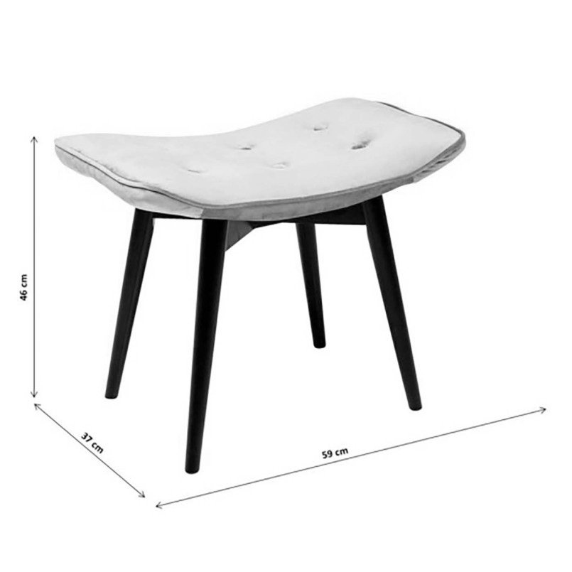 Repose-pieds Vicky velours bleu vert Kare Design