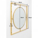 Miroir Stanford rond doré 90cm Kare Design