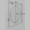 Miroir mural Stanford Frame noir mat 90cm Kare Design