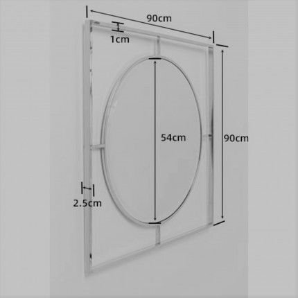 Miroir mural Stanford Frame noir mat 90cm Kare Design
