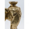 Bougeoir tête d'éléphant doré 36cm Kare Design