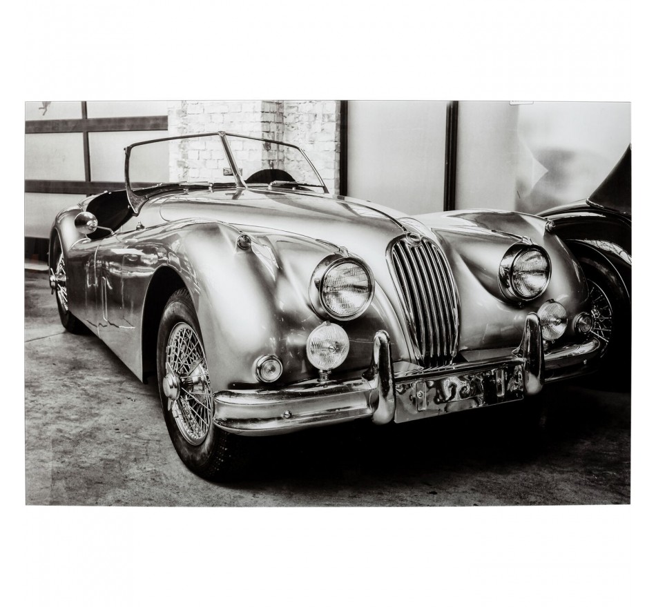 Tableau en verre voiture vintage 150x100cm Kare design