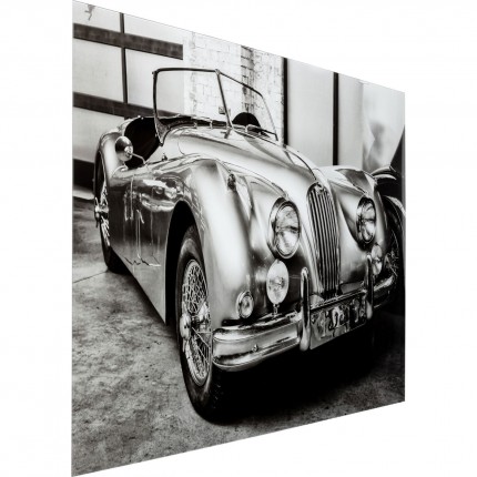 Tableau en verre voiture vintage 150x100cm Kare design