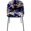 Chaise Cecil bleue fleurs Kare Design