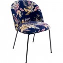 Chaise Cecil bleue fleurs Kare Design