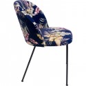 Chaise Cecil bleue fleurs Kare Design