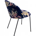 Chaise Cecil bleue fleurs Kare Design
