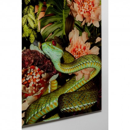 Tableau en verre Tiger on Hunt 150x100cm Kare Design