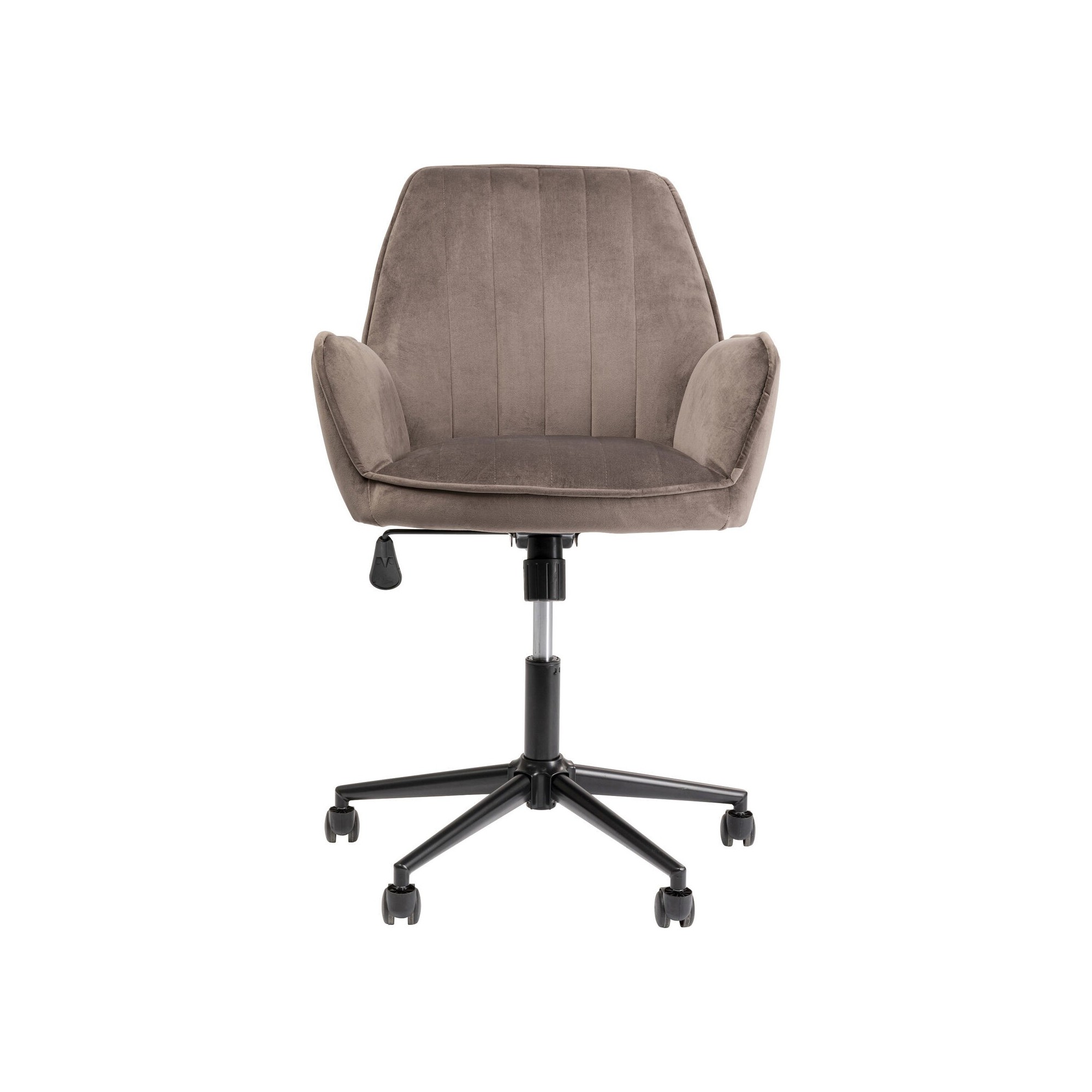 Chaise de bureau pivotante Marisa velours gris Kare Design