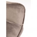 Chaise de bureau pivotante Marisa velours gris Kare Design