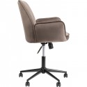Chaise de bureau pivotante Marisa velours gris Kare Design