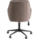 Chaise de bureau pivotante Marisa velours gris Kare Design