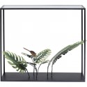 Console noire feuilles tropicales 100x25cm Kare Design