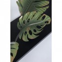 Console noire feuilles tropicales 100x25cm Kare Design