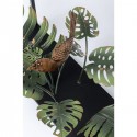Console noire feuilles tropicales 100x25cm Kare Design